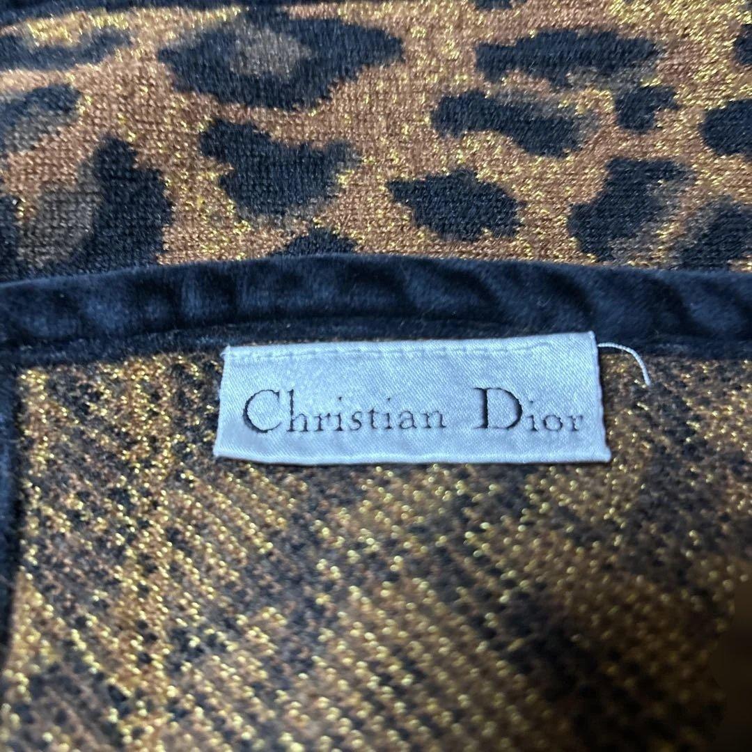 ディオールChristian Dior レオパード柄 ウールショール