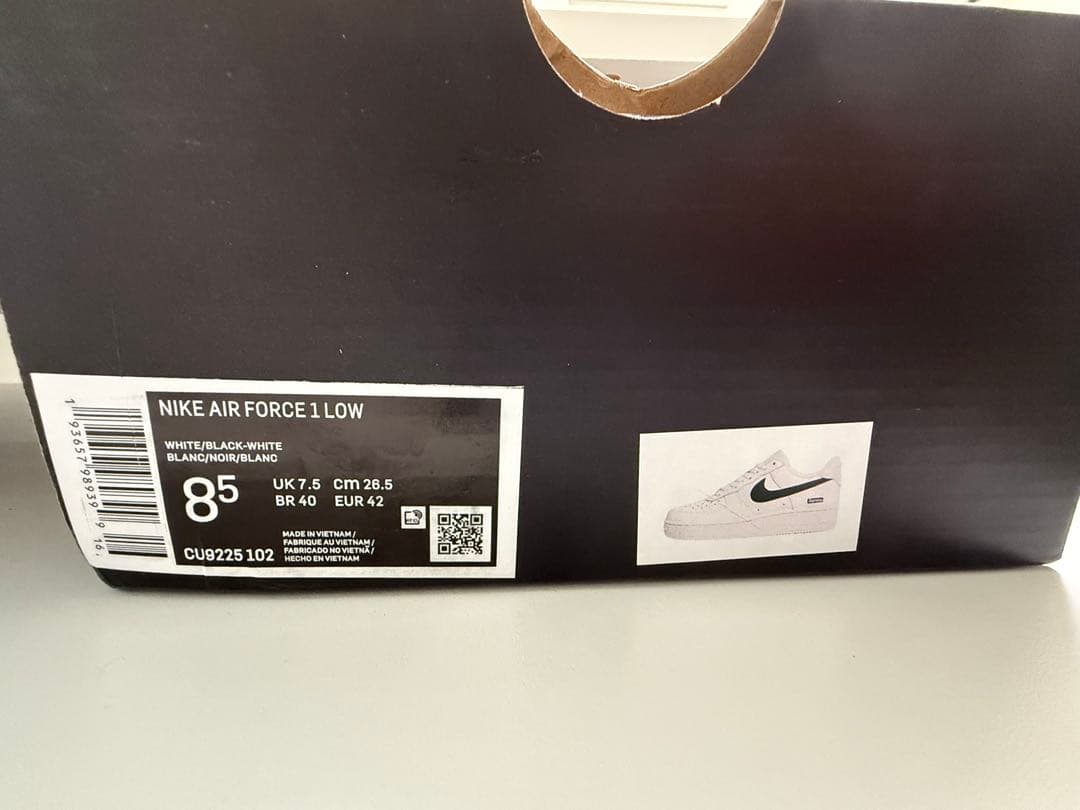 NIKE AIR FORCE 1 LOW × Supreme 26.5cm 白