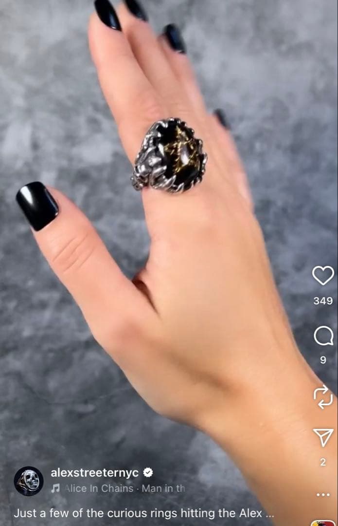 新品■14万ALEXSTREETER 18k STAR HellfireRing