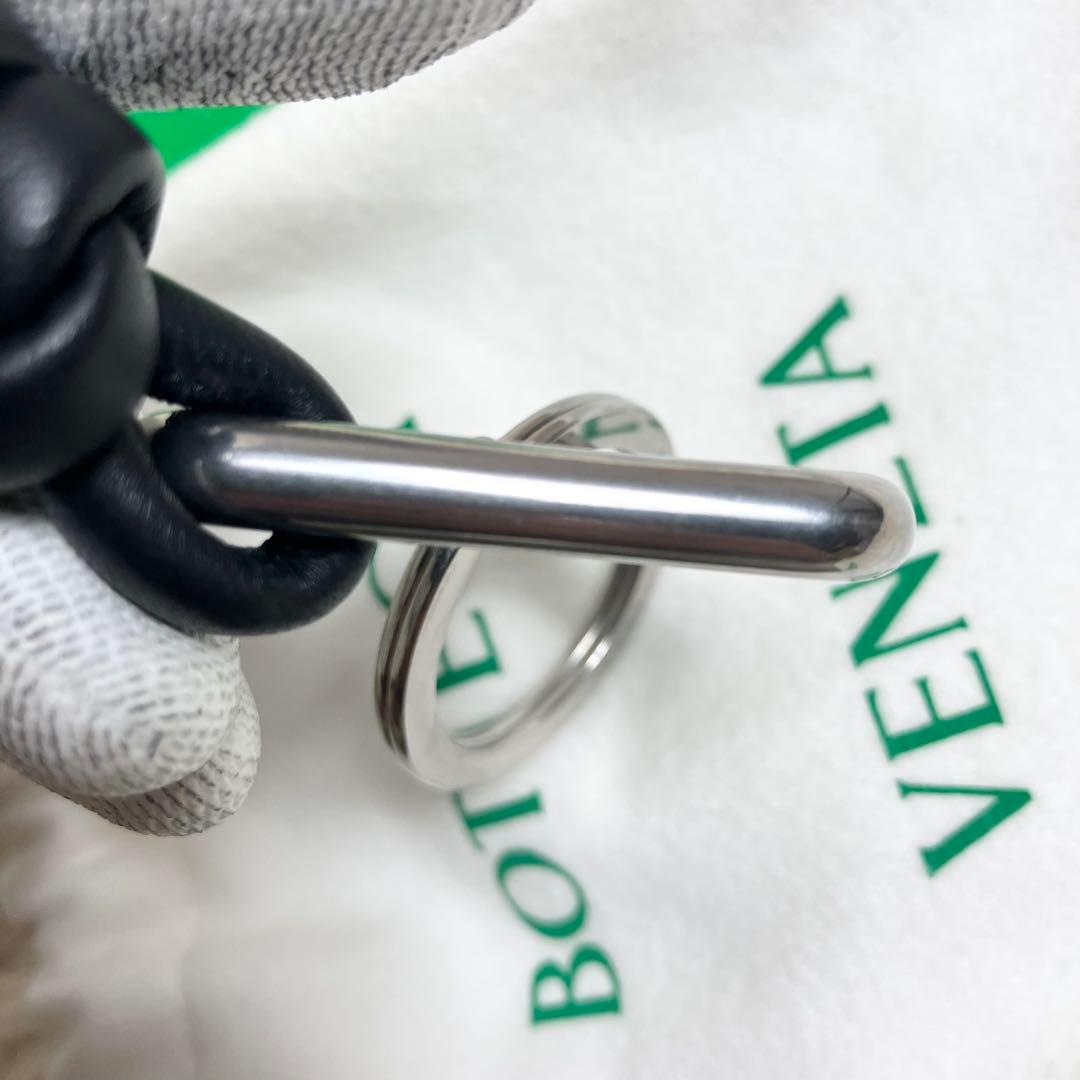 【未使用級】ボッテガヴェネタ＊キーリング レザーブラック