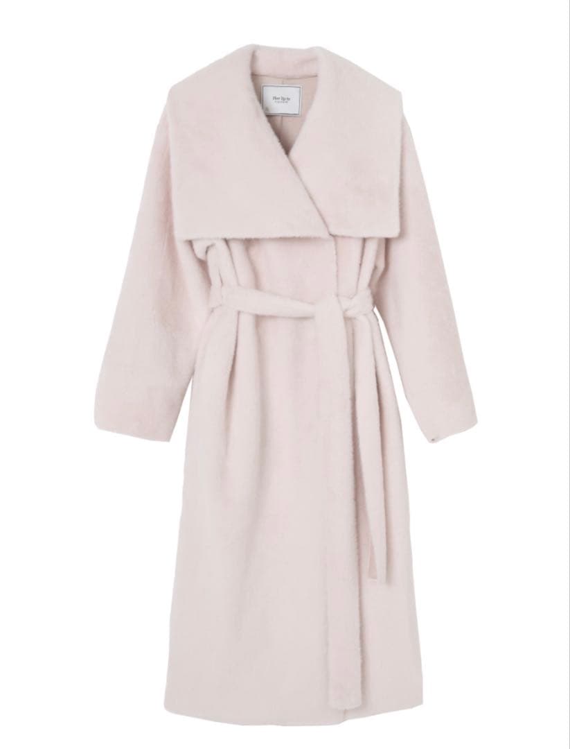 ジャケット・アウター Herlipto Grace Wrap Coat powder pink