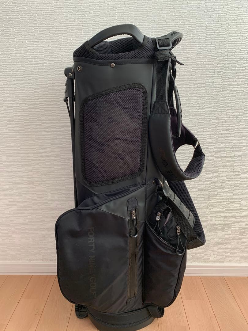 TFW49 キャディバッグ 黒×黒　スタンド付き