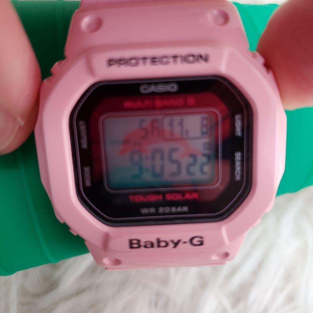 ⭐レア美品⭐CASIO Baby-G イルクジ ソーラー ピンク 腕時計