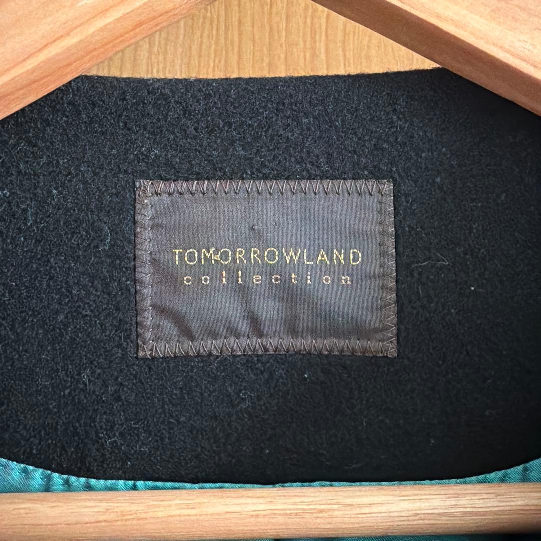 TOMORROWLAND ブラック ノーカラーロングコート サイズ40