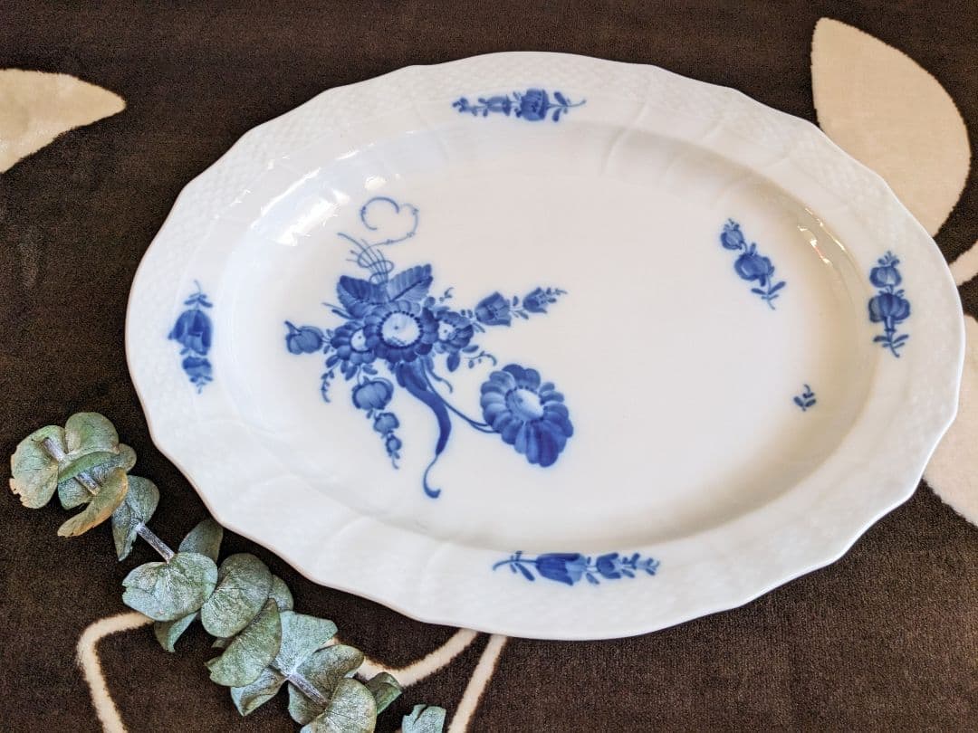 プリンセスボール&プレート・ブルーフラワーカーブ ・ブルーフルーテッド等7点