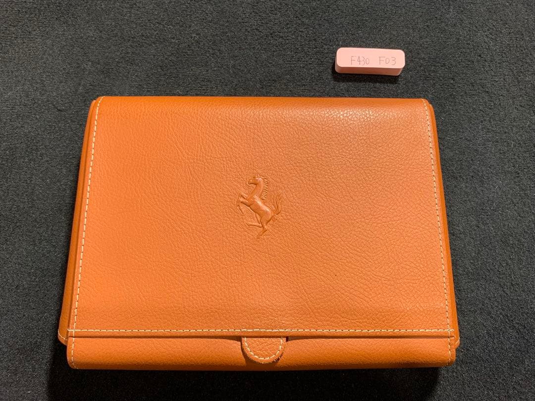 純正 フェラーリ F430 F430S 取説 ブック レザー 車検証ケース