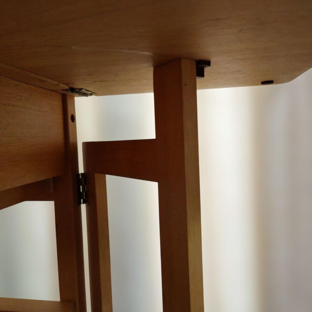 木製・折り畳み式・キッチンワゴン