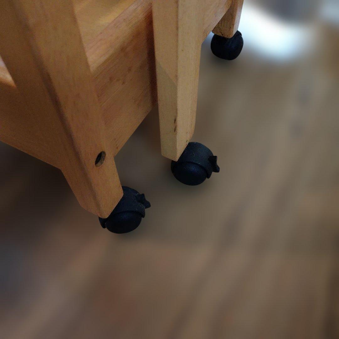 木製・折り畳み式・キッチンワゴン