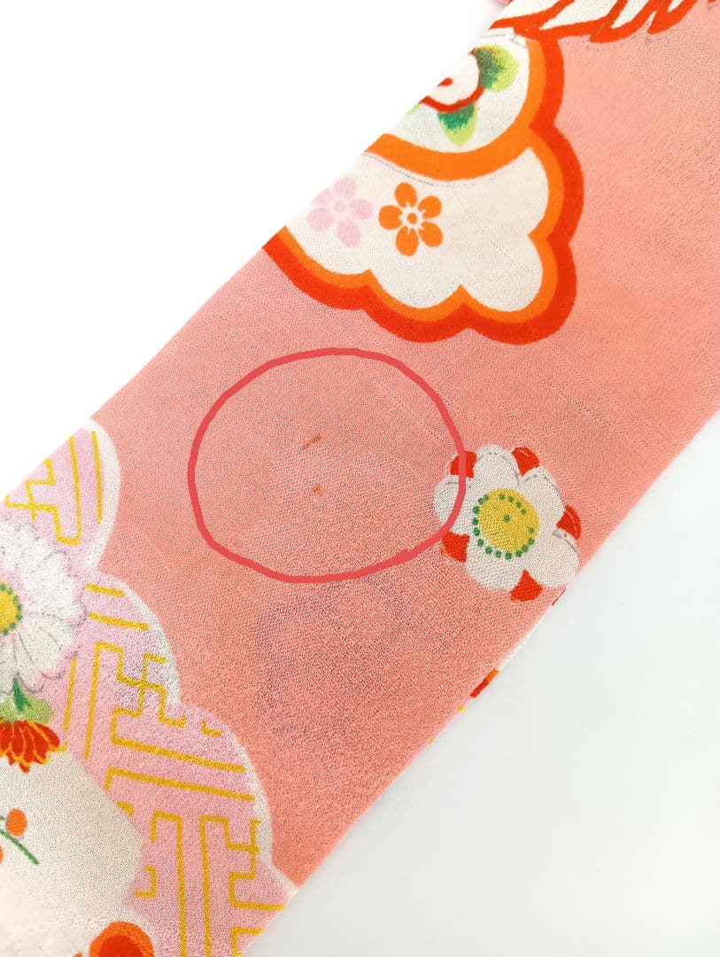 しごき　志古貴　着物リメイク　ハンドメイド　レトロ　ピンク　鶴　花　源氏車　①