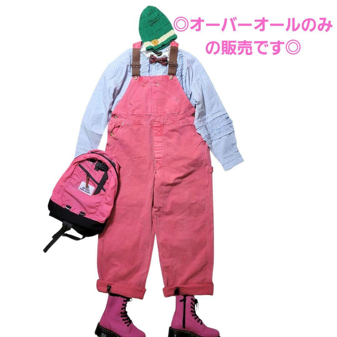 MARET マレ♡オーガニックダックワークONワークオーバーオール ピンク