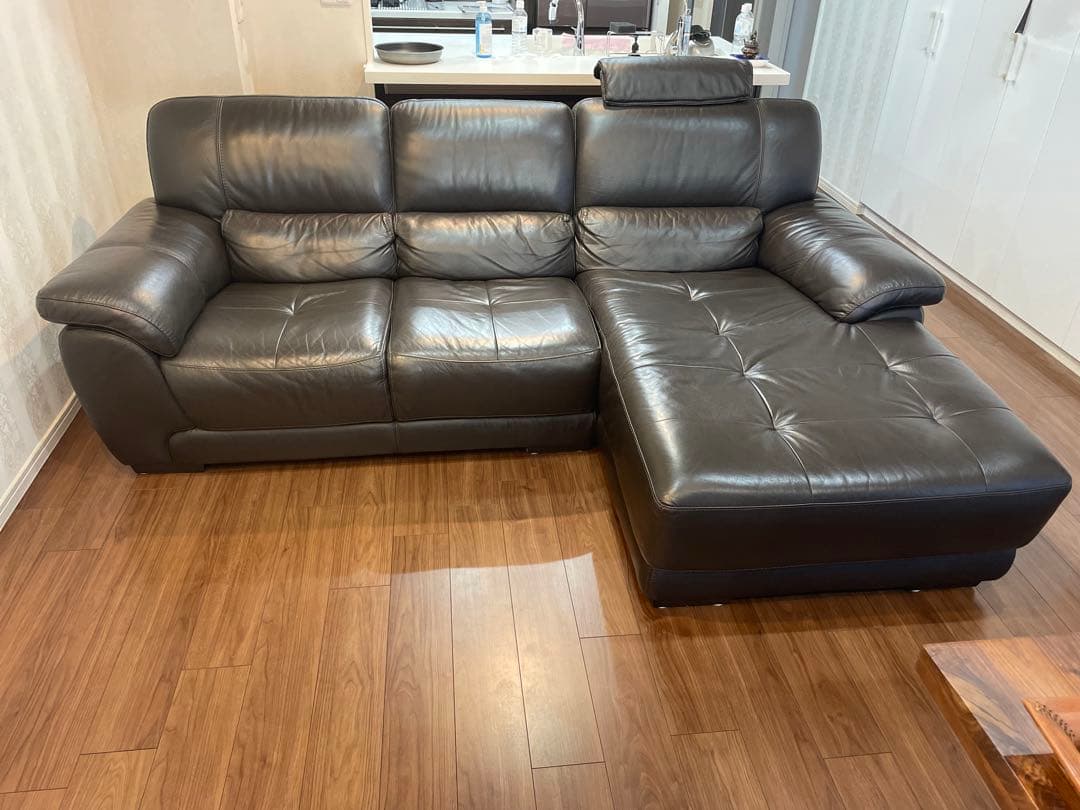 【2/13迄の限定出品】 本革　カウチソファ❷　【カウチ用】