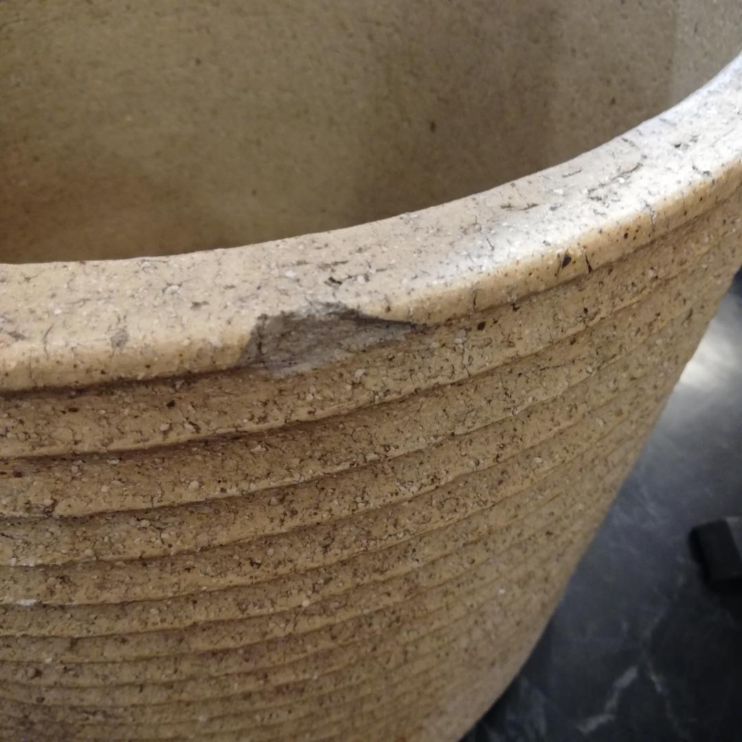 ♠有田焼　轆轤目模様　直径５０㎝　植木鉢　植木鉢カバー