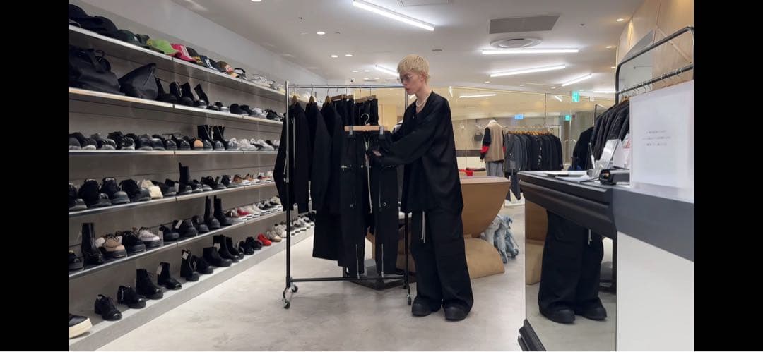 Rick Owens 25SS OVERSIZED FAUN SHIRT 黒