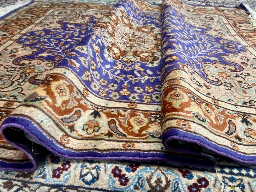 美しいデザインのパキスタンウールラグ/サイズ:190x120cm…. ak7。