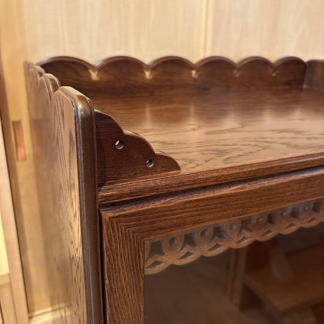 【極美品】ウッドギャラリー樹 Alice ガラスキャビネット 飾り棚