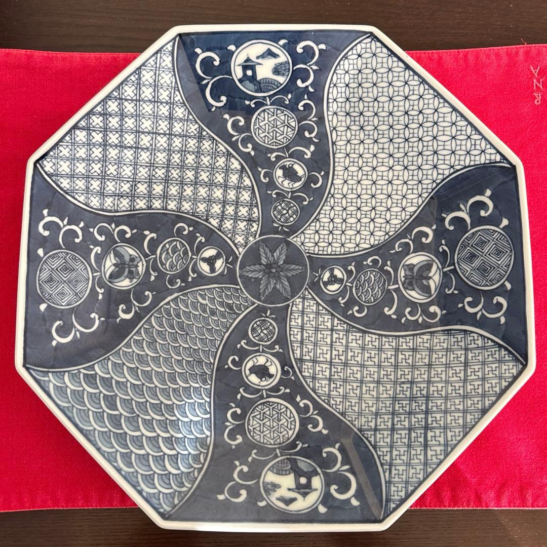 有田焼　其泉窯　八角大皿