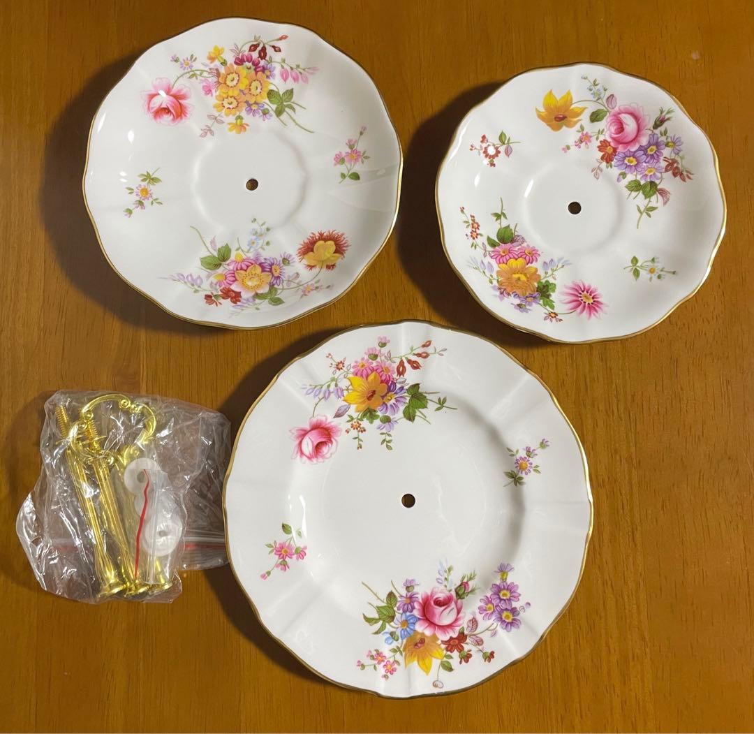 レア ロイヤルクラウンダービー ポジー ケーキスタンド ＊ 3段 アフタヌーン