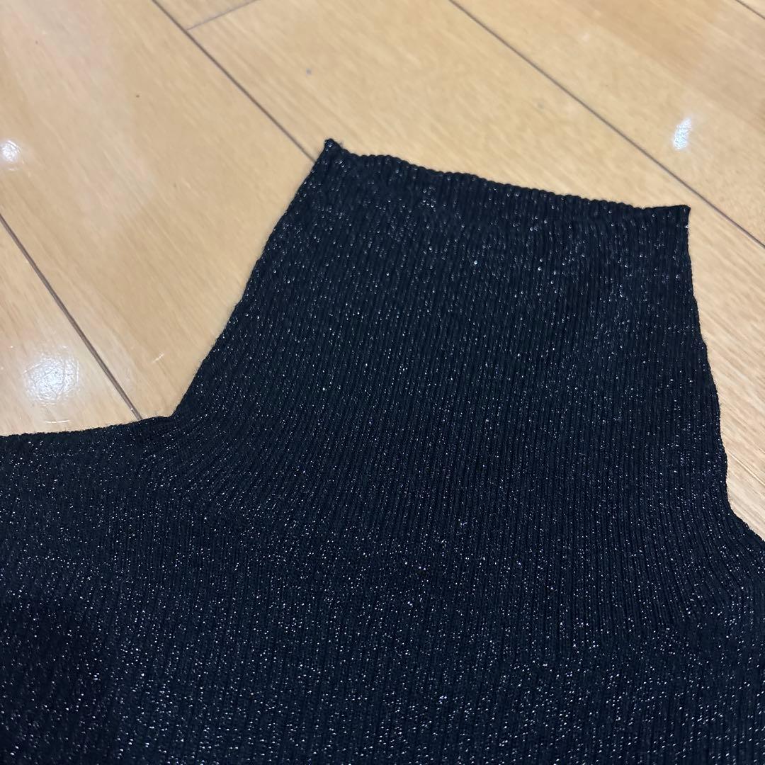 【新品】プラステ　ラメシアーリブタートルネックセーター