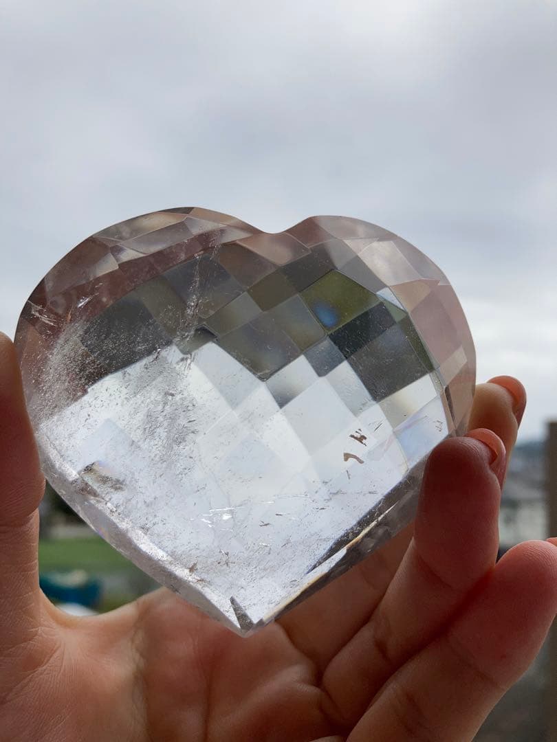 レムリアンシードクリスタル　ハート　ファセット☆