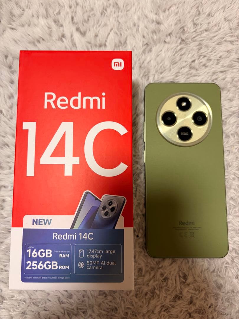 スマートフォン本体 Redmi 14C 16GB RAM 256GBROM Sage Green