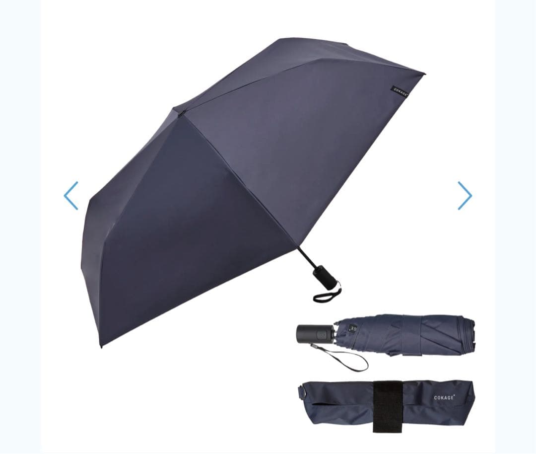 cokage + active 折りたたみ日傘 ミッドナイトブルー　自動開閉