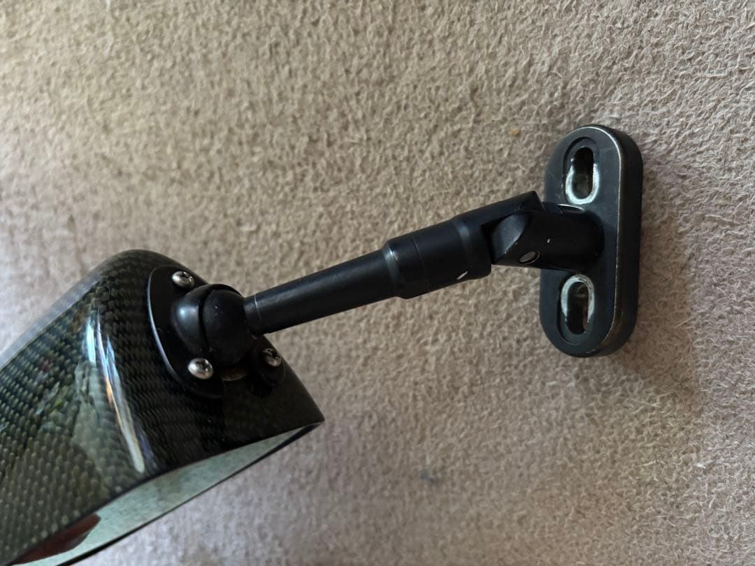 カーボンファイバー バイクミラー 角型　【片側】