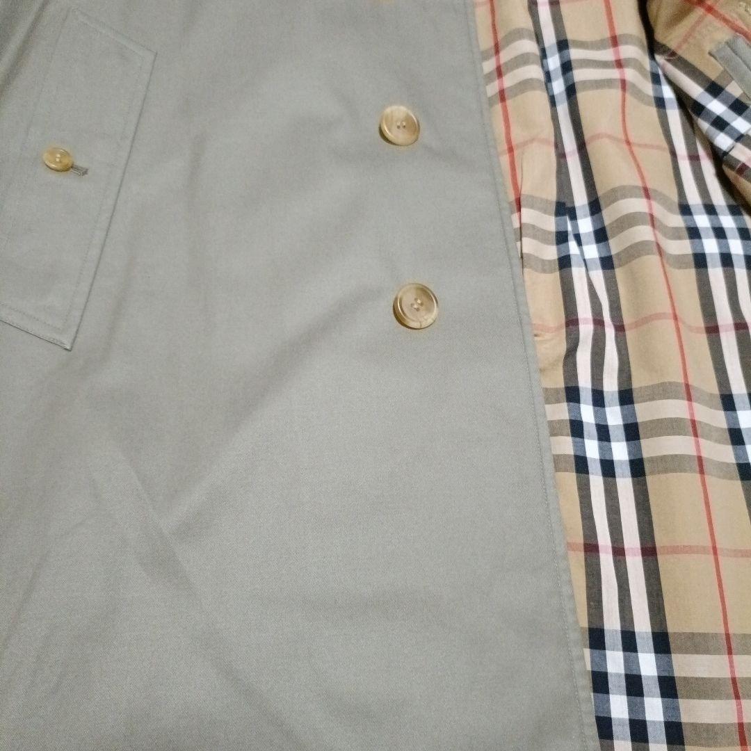 良品✨ バーバリー ステンカラーコート ノバチェック メンズ カーキ L