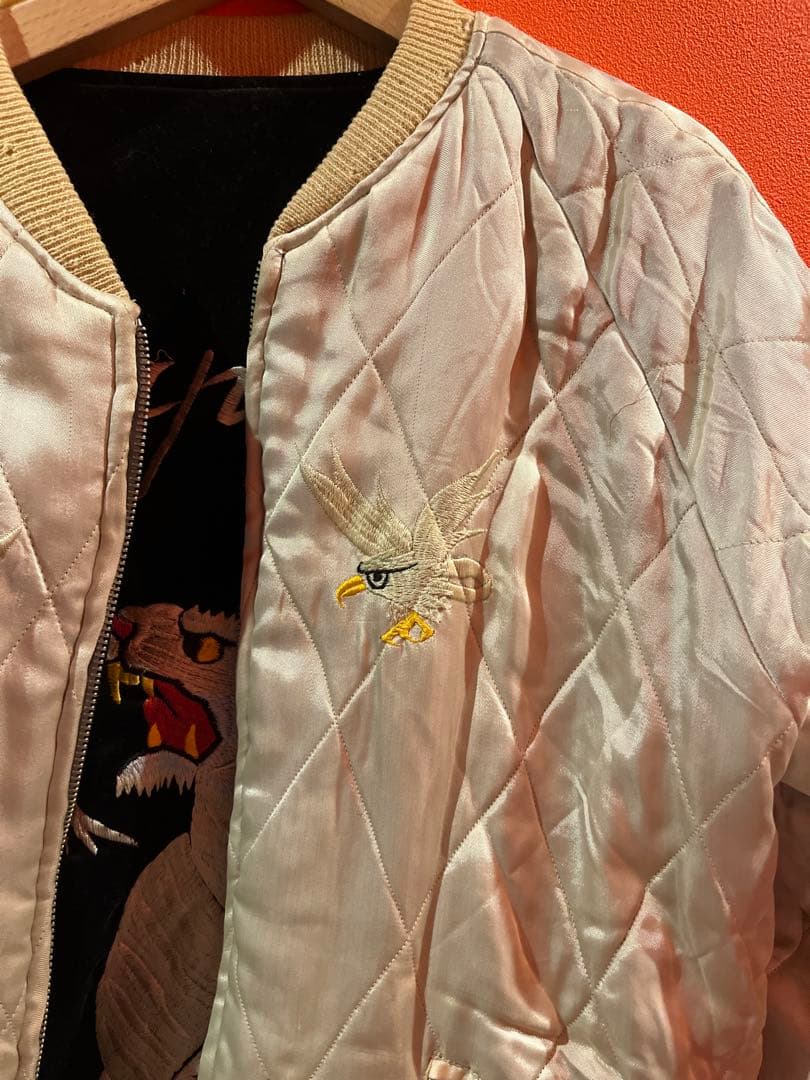 ビンテージ スカジャン　シルバーストーン　別珍　90s