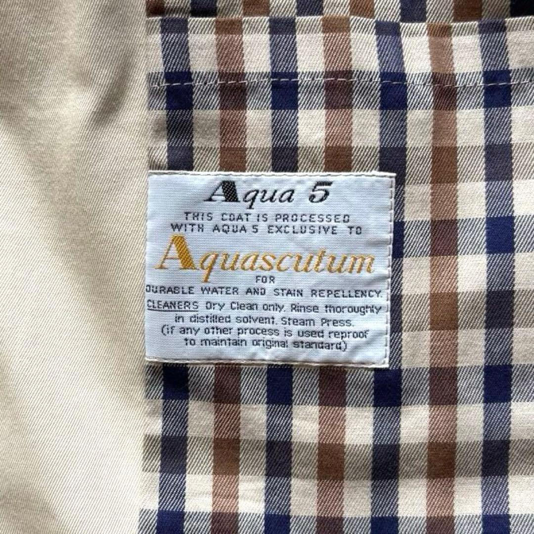 ✨美品✨アクアスキュータム　Aqua5　トレンチコート　英国製　比翼　LLサイズ