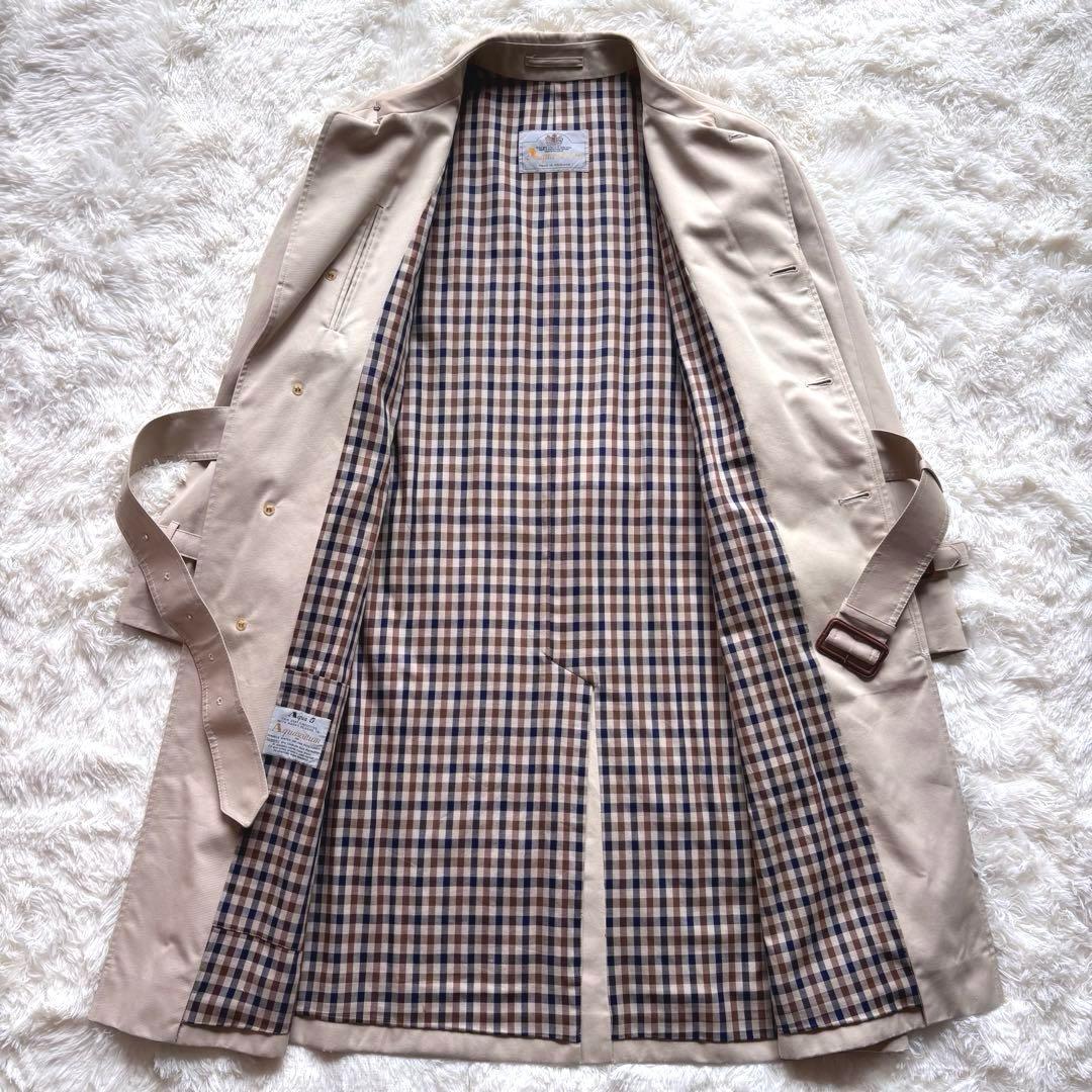 ✨美品✨アクアスキュータム　Aqua5　トレンチコート　英国製　比翼　LLサイズ