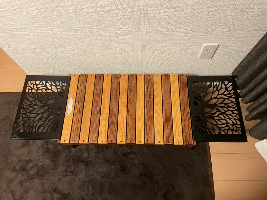 ハレテーブル　アイアンプレート２枚　収納付き