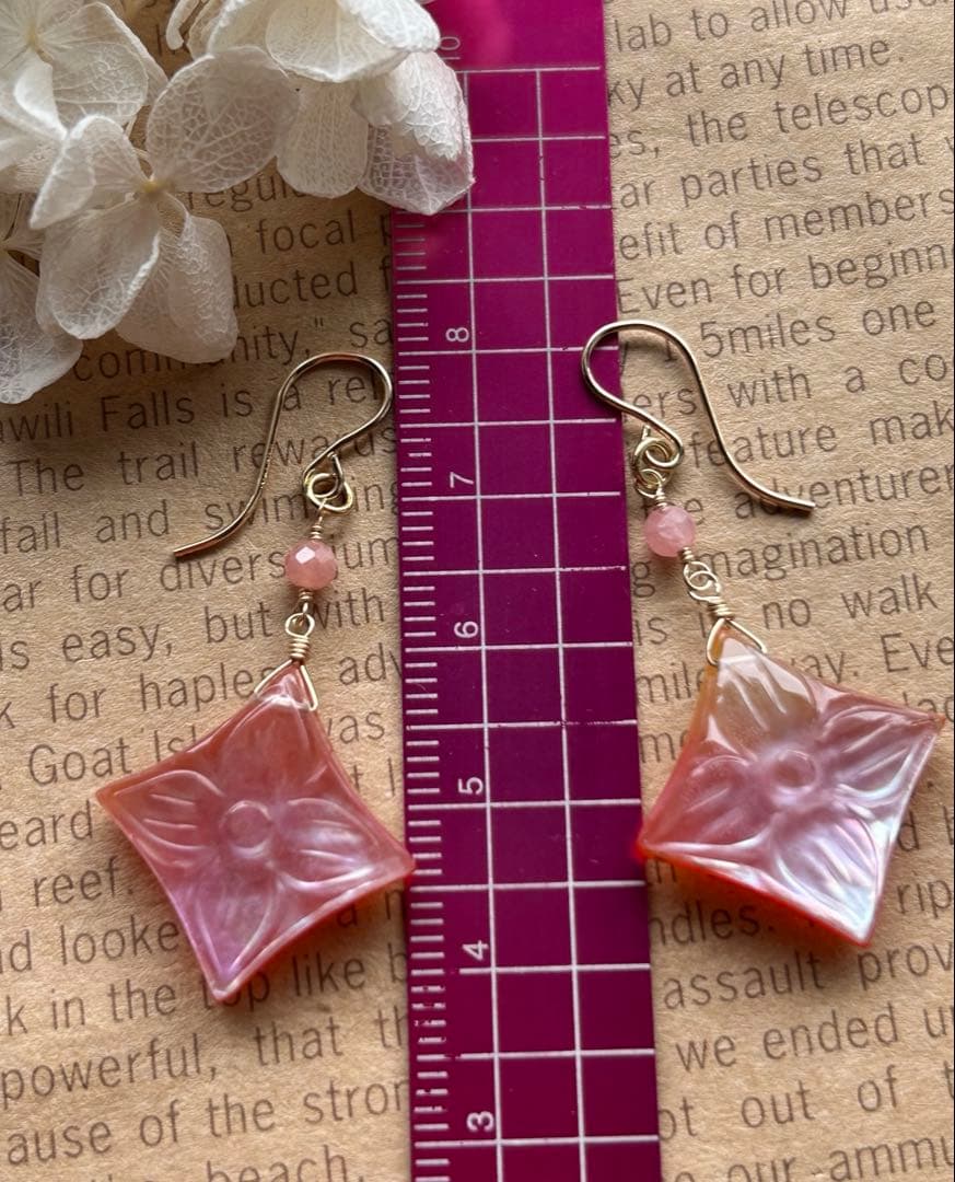 ハニーフラット様✨ピンクアメジスト×MOP&パープルピンクサファイアのピアス他