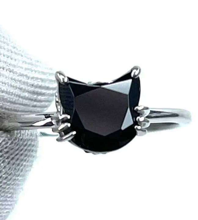 ぴいさま専用　宝石ルース ようやく仕上がり短期間の限定販売！ネコちゃんリング！