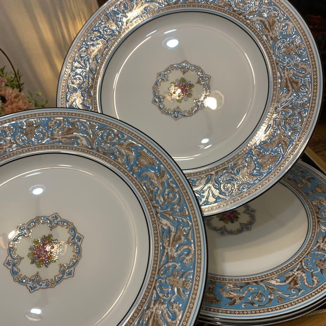 未使用　ウェッジウッド フロレンティーン　ターコイズ　27cmディナープレート