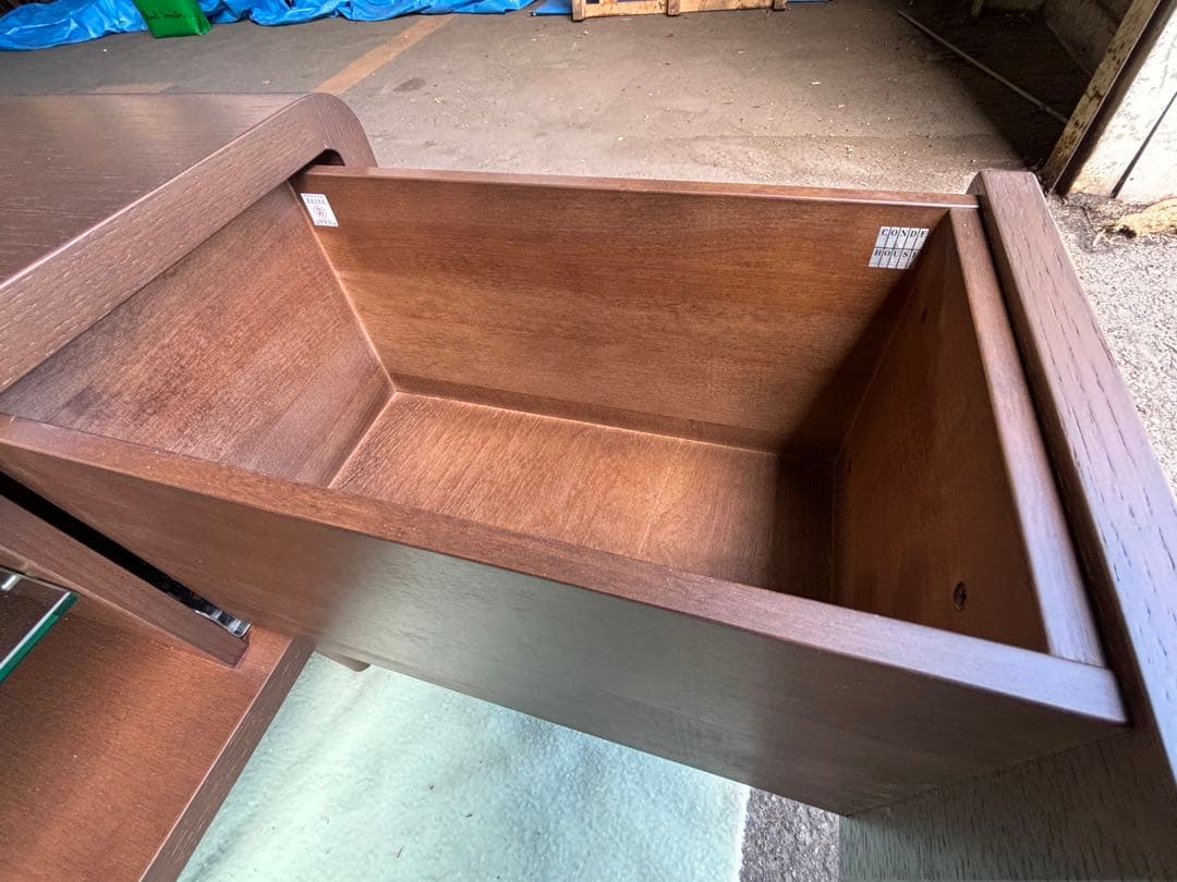 手渡し可 美品 カンディハウス テレビボード エクリプス ガラス棚付 ブラウン