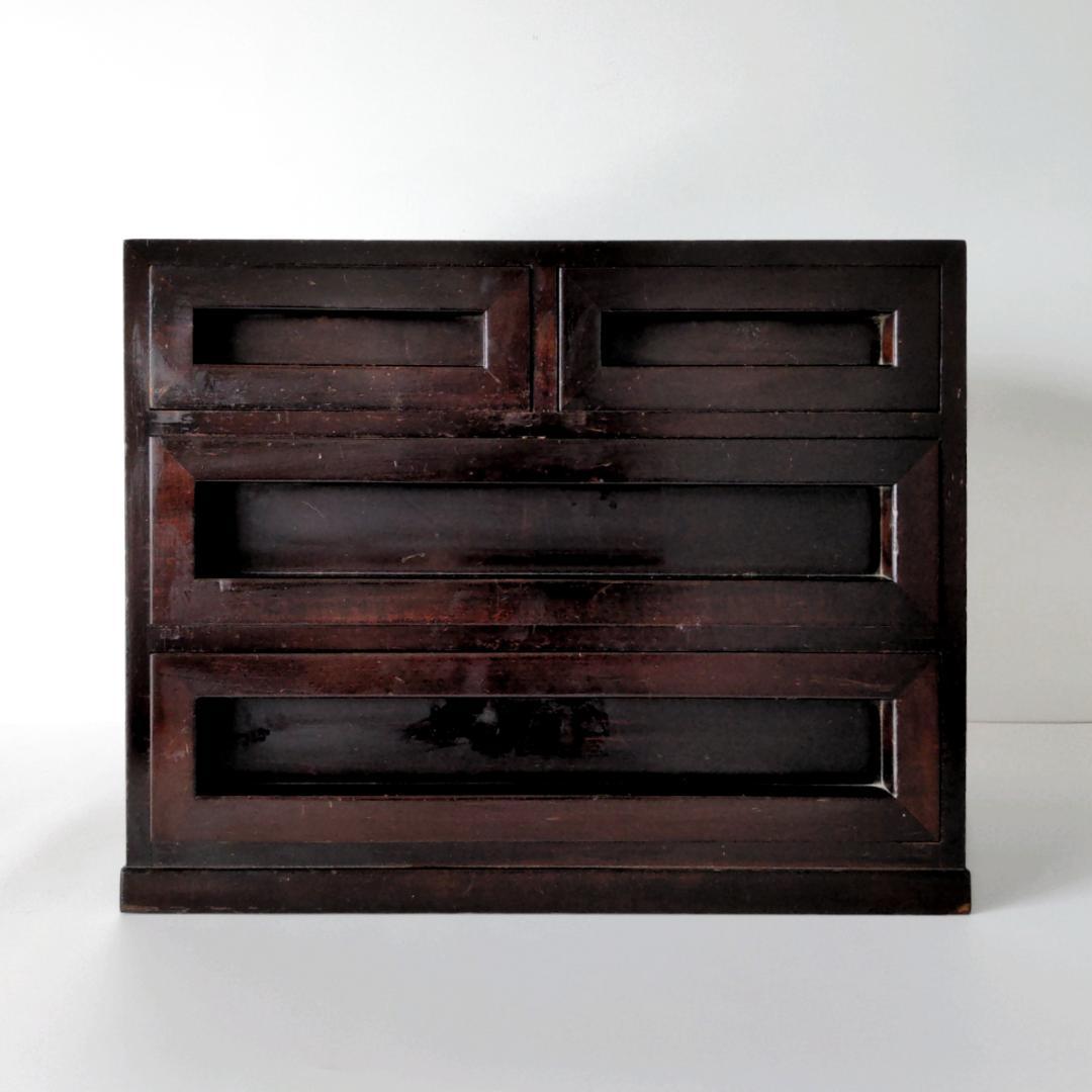 松本民芸 小抽斗 小引き出し 木製 チェスト 古道具 昭和レトロ ビンテージ