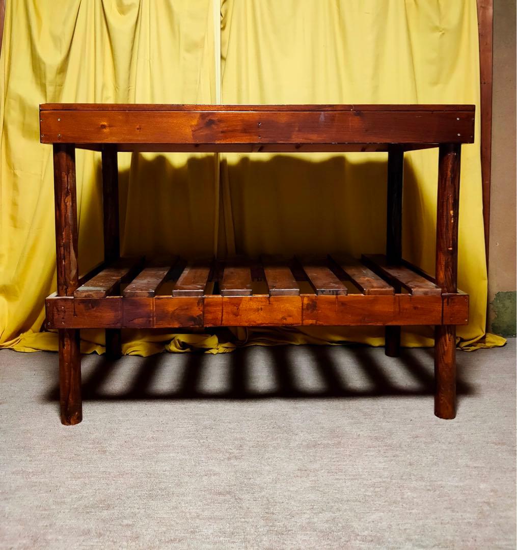 北欧家具 木製 アンティーク 大型作業台 テーブル 書斎デスク 収納 店什器展示