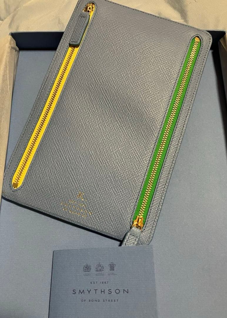 SMYTHON ✨パナマ　ジップカレンシーケース✨ライトブルー