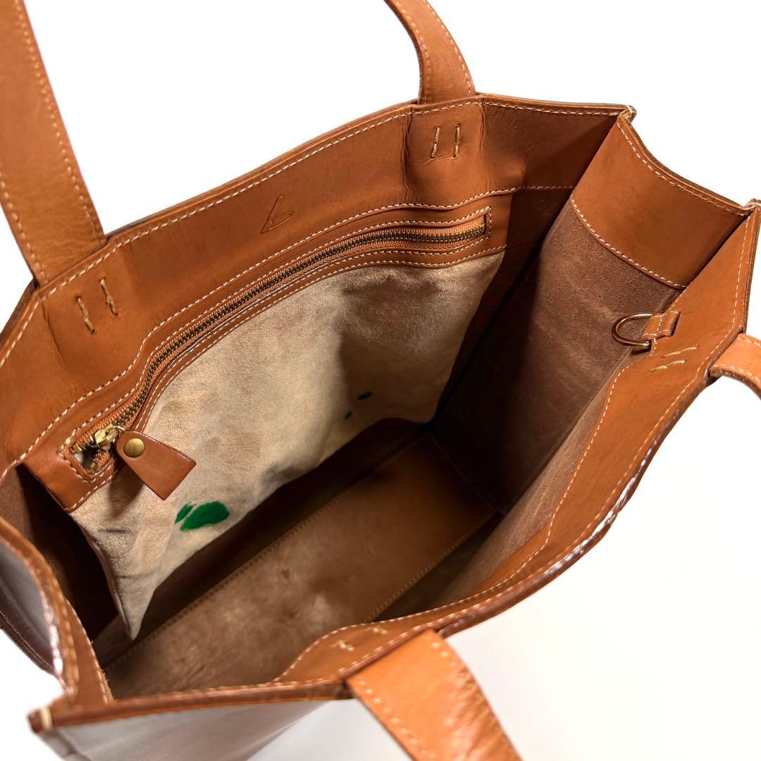 【美品】土屋鞄　トートバッグ　NATURA ナチューラ　ヌメ革　キャメル