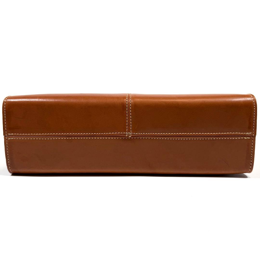 【美品】土屋鞄　トートバッグ　NATURA ナチューラ　ヌメ革　キャメル