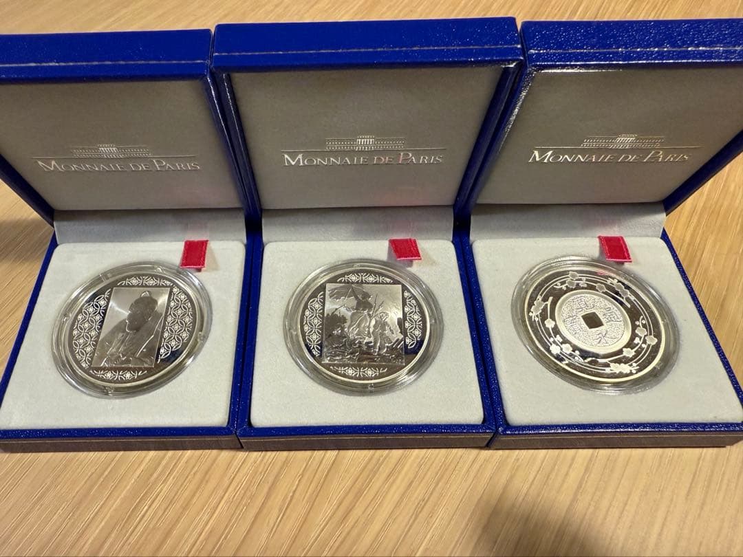 日仏関係150周年記念シルバー3枚セット