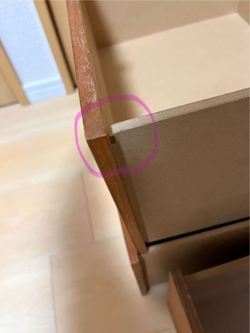 無印 スタッキングシェルフ 5×2 ウォールナット 引き出し付き