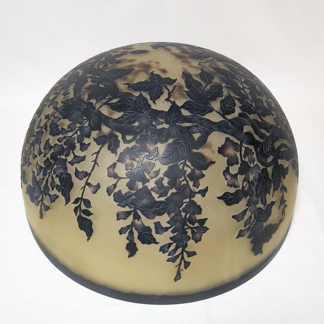 アンティーク　エミール・ガレ風ランプ　フロアスタンドランプ リーフモチーフ