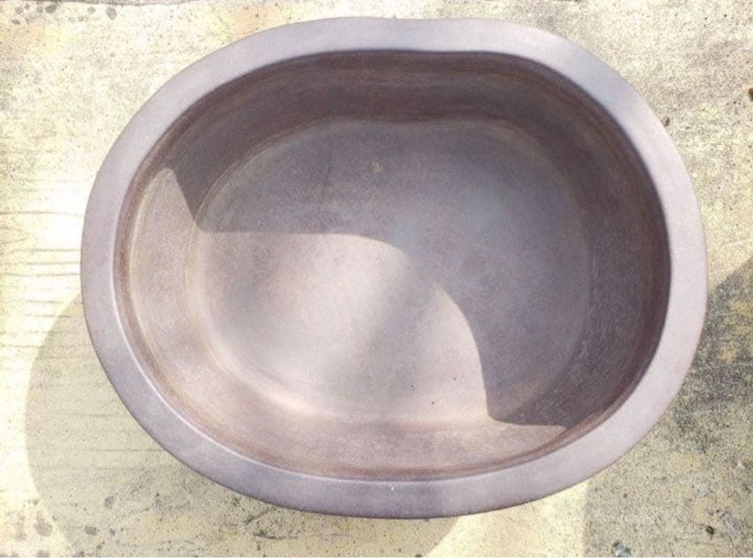 超珍品　メダカ鉢　水盤　中野行山手造り