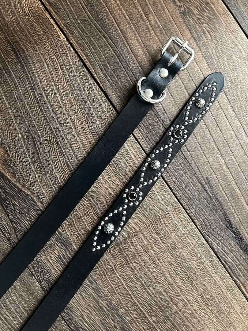 ナローロングベルト　シルバー　サドルレザー　oval+ HTC CALEE