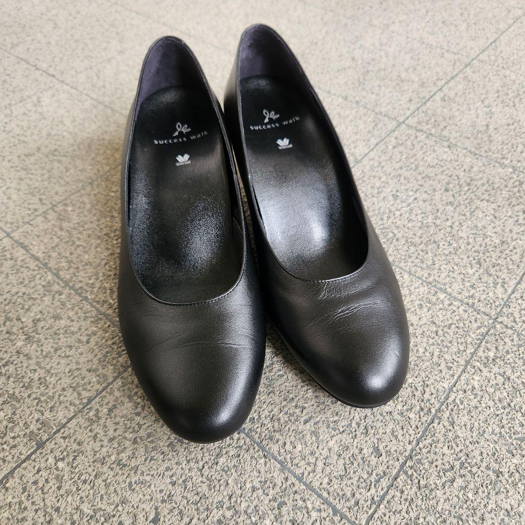 極美品★Wacoal サクセスウォーク パンプス 黒24.5㎝3E 209