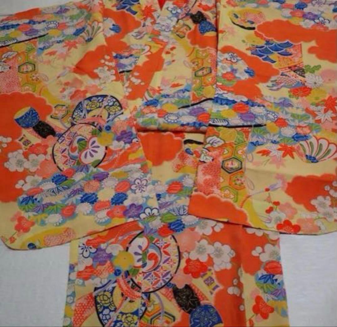 七五三 アンティーク着物 二着セット　双子　7歳