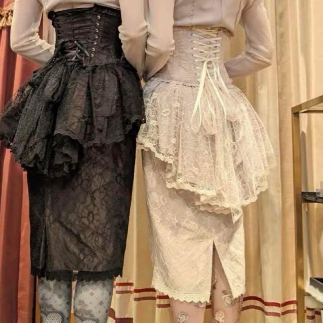 abilletage アビエタージュ　フィッシュテールぺプラムスカート　ボルドー