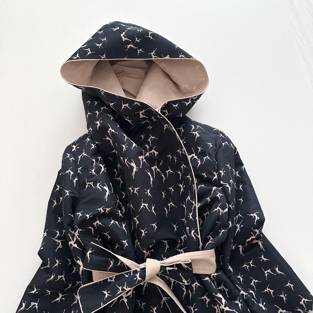 MAXMARA CITY リバーシブル フードコート38 総柄 ダンサー