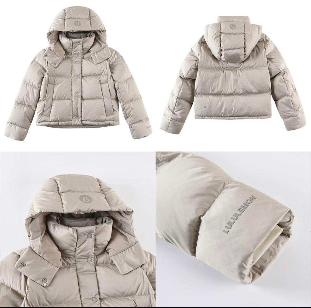 【新品未使用】lululemon ダウン/グレージュ/Sサイズ(4サイズ)